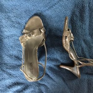 Kenneth Cole Silver Heels